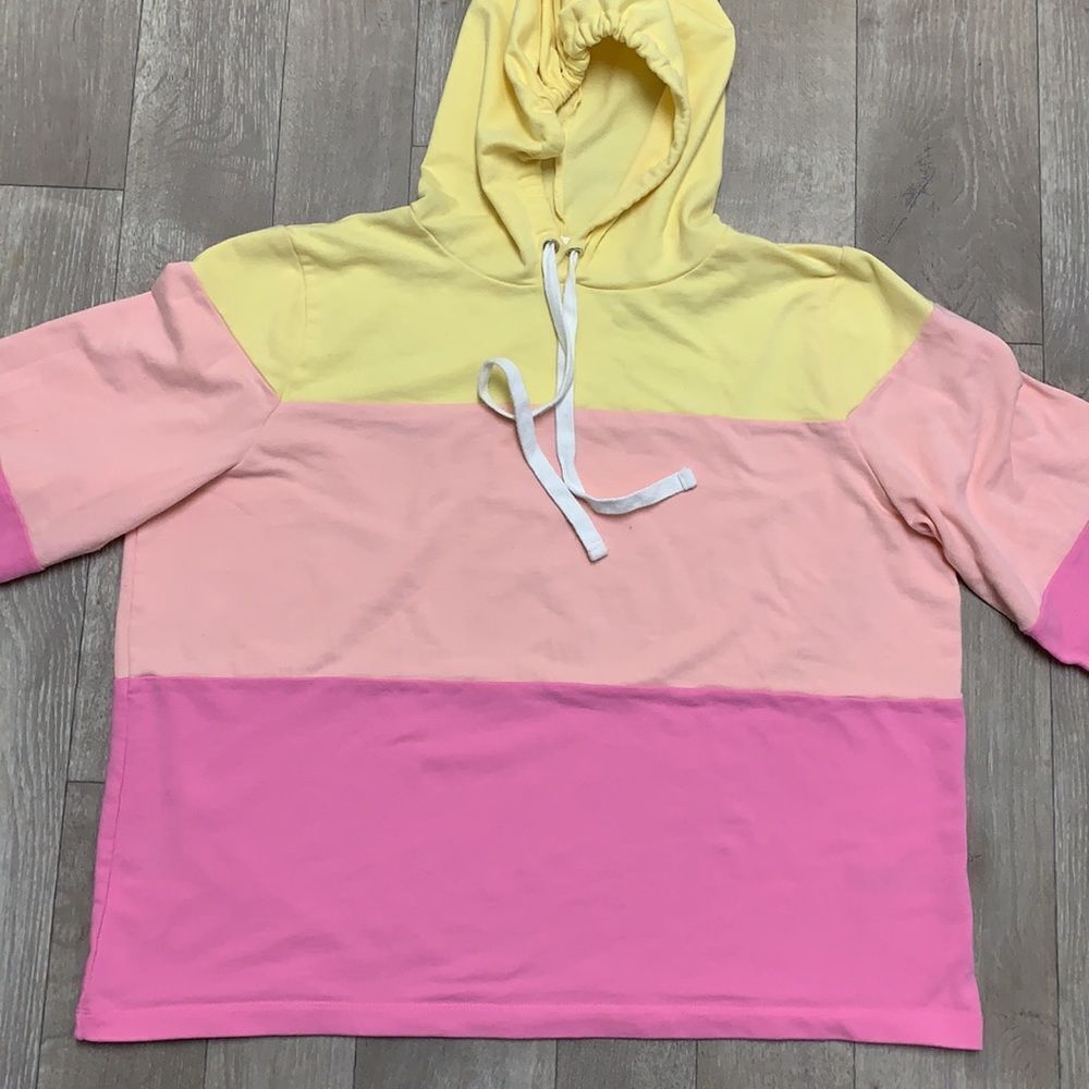 Womens J.‎ Crew Tricolor Pullover Hoodie - Picture 3 of 6